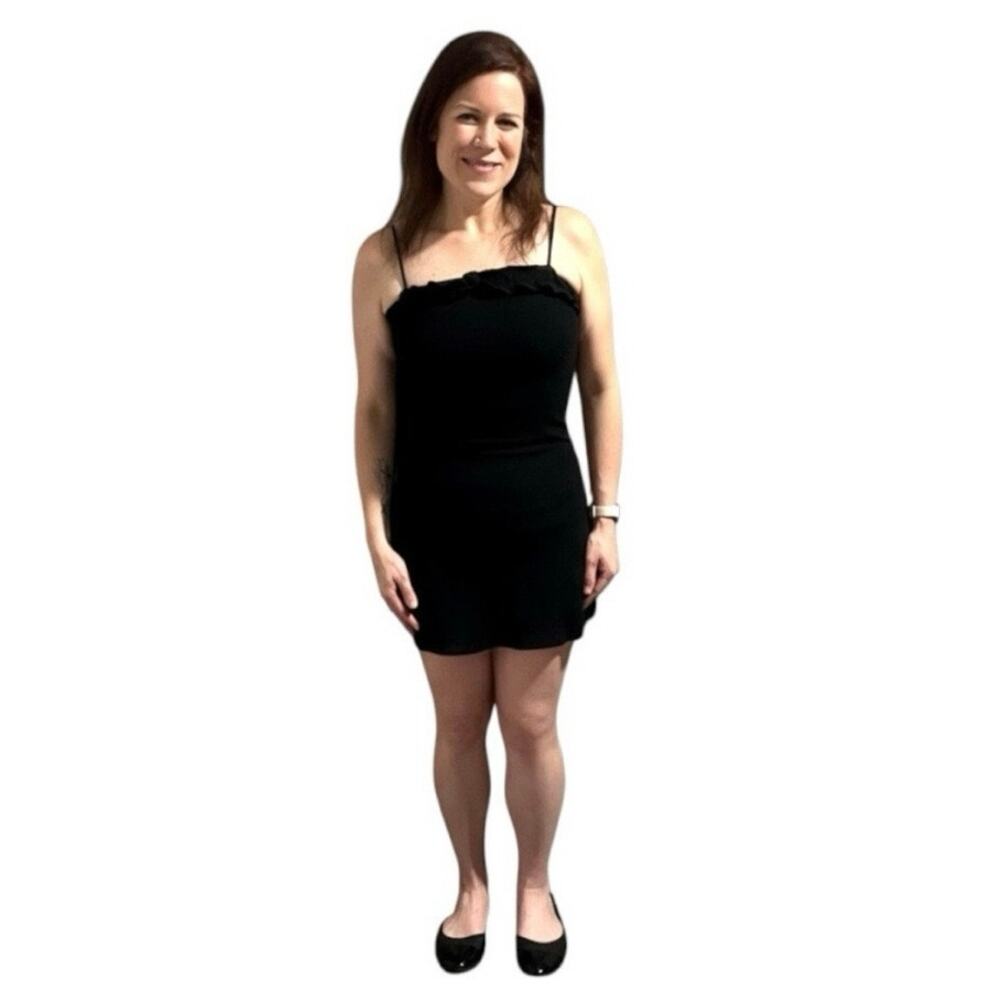 Reformation Ruffle Mini Cocktail Dress - Sexy Spaghetti Strap Sheath - Sz Small
